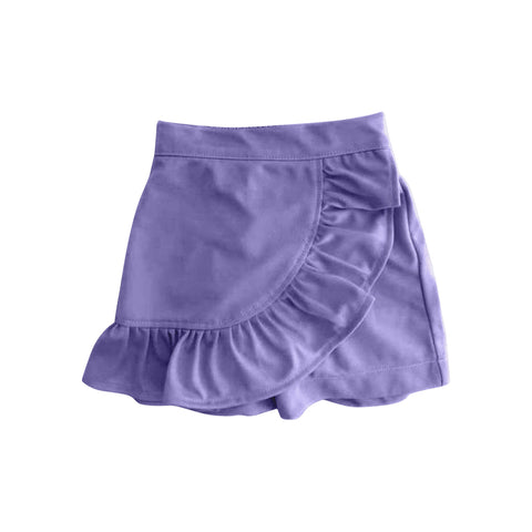 Preorder 03.02 Purple Cotton Ruffles Girl's Skirt