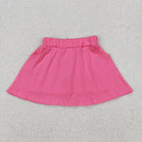 GLK0066 Pink Cotton Girl's Skorts