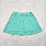 GLK0069 Green Cotton Girl's Skorts