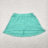 GLK0069 Green Cotton Girl's Skorts