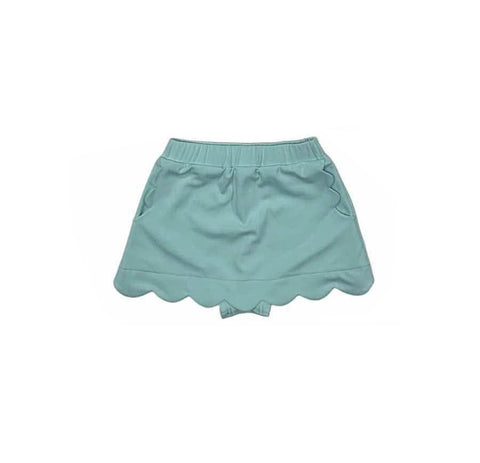 Preorder 04.14 Light Green Cotton Girl's Skorts