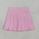 GSD2457 Bows Flower Pink Yoga Girls Skorts Set