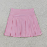 GSD2457 Bows Flower Pink Yoga Girls Skorts Set