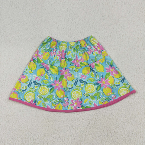 GLK0100 Lemon Fruit Flower Girls Skirt