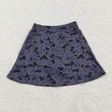 GLK0130 Hunting Camo Dark Gray Tennis Yoga Girls Skorts Skirts