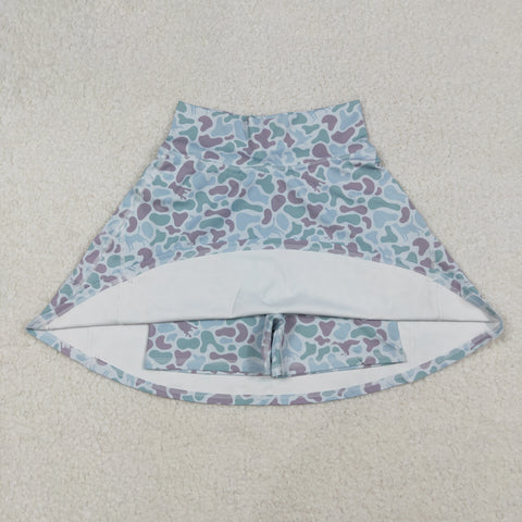 GLK0132 Camo Green Tennis Yoga Adult's Skorts Skirts