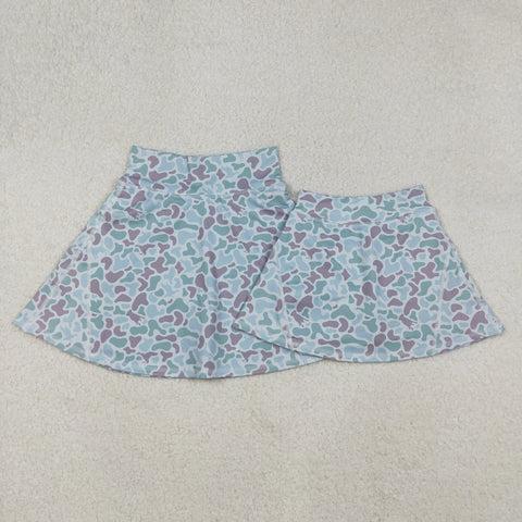 Fashon Camo Green Tennis Yoga Tennis Mommy And Me Skorts Skirts