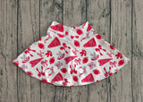 Preorder Samples GLK0141 Go Team Football Bows Red Yoga Girls Skorts