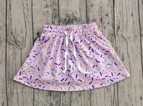 Preorder Samples GLK0144 Ice Cream Drip Sprinkles Purple Girls Skorts