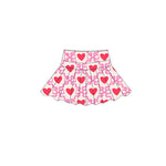 Preorder 11.17 MOQ 5 pcs GLD1390 Bows Love Pink Yoga Coat Girls Skorts Set