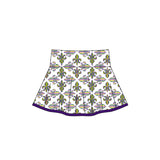 Preorder 11.17 MOQ 5 pcs GLD1395 Mardi Gras Yoga Pullover Girls Skorts Set