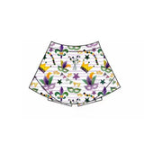 Preorder Samples GLD1415 Mardi Gras Mask Yoga Pullover Girls Skorts Set
