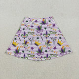 GLK0167 Mardi Gras Mask Tennis Yoga Girls Skorts Skirts