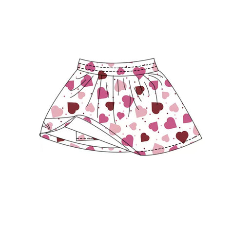 Preorder 11.17 MOQ 5 pcs GLK0168 Valentine's Day Love Girls Skorts
