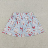 GLK0169 Baseball Bows Yoga Girls Skorts