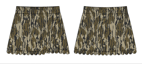 Preorder 11.28 MOQ 5 pcs GLK0172 Hunting Camo Ruffles Yoga Girls Skorts