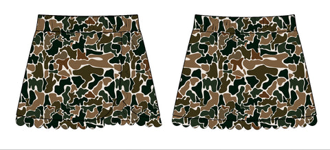 Preorder 11.28 MOQ 5 pcs GLK0175 Hunting Camo Ruffles Yoga Girls Skorts