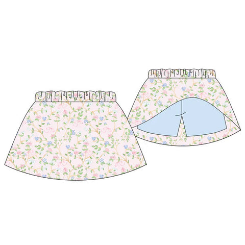 Preorder 12.01 MOQ 5 pcs GLK0180 Flower Flower Girls Skorts