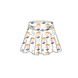 Preorder 12.03 MOQ 5 pcs GLD1458 Flower Pink Yoga Girls Skorts Set