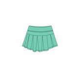 Preorder 12.13 MOQ 5 pcs GLD1506 Solid Color Cute Green Yoga Girls Skorts Set