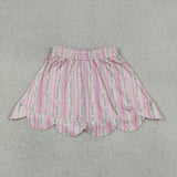 GLK0238 Flower Pink Scallop Edge Girls Skorts