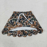 GLK0300 Hunting Camo Scallop Edge Girls Skorts