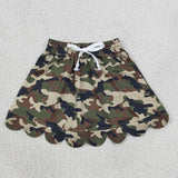 GLK0303 Hunting Camo Scallop Edge Girls Skorts