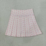 GLK0305 Coquette Bows Play Tennis Yoga Pleated Girls Skorts