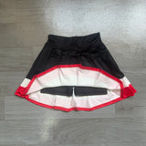 Preorder Samples GLK0320 Solid Color Black Red Yoga Pleated Girls Skorts