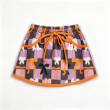 Preorder MOQ 5 pcs Each Style Halloween Pumpkin Yoga Girls Skorts