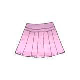 Preorder MOQ 5 pcs Each Color Stripe Pleated Yoga Pleated Girls Skorts