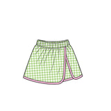 Preorder MOQ 5 pcs Each Style Colorful Plaid Yoga Girls Skorts