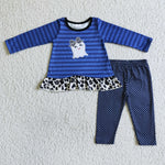 SALE  GLP0140 Halloween Ghost Embroidery Girl's Set