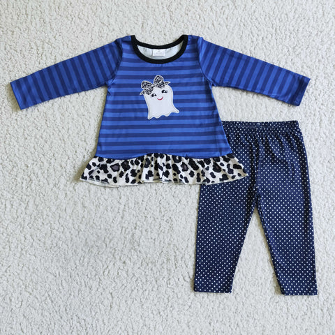 SALE  GLP0140 Halloween Ghost Embroidery Girl's Set