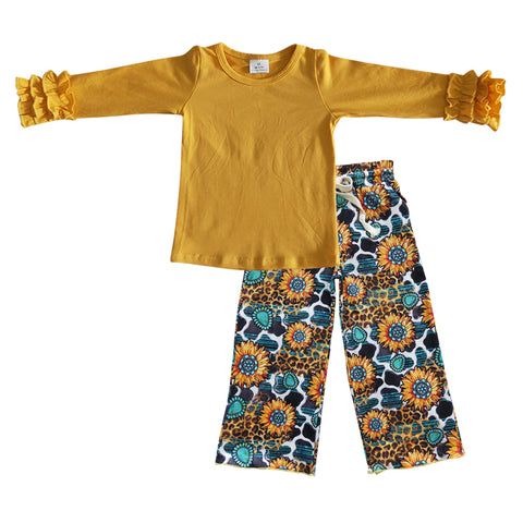 GLP0474 Sunflower Pure Yellow Girl's Set