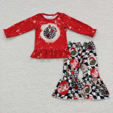 GLP0515 Christmas Trees Plaid Girl's set