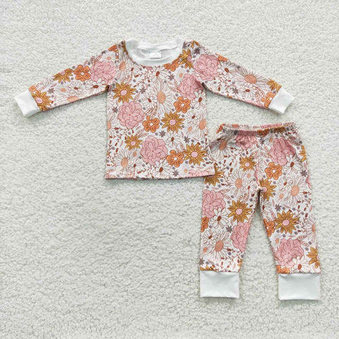 GLP0572 Fall Flower Girl's Pajamas Set