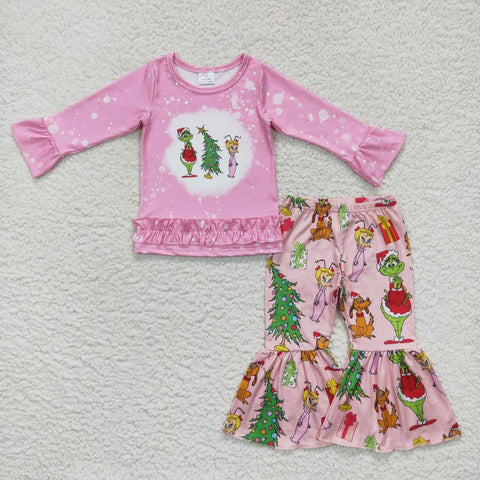 GLP0576 Christmas Trees Pink Girl's set