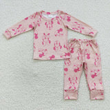 GLP0586 Cartoon Mouse Pink Pajamas Set