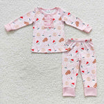 GLP0592 Cookie Santa Milk Girl's Pajamas Set