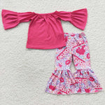 GLP0604 Fashion Pink Leopard Girl's Set