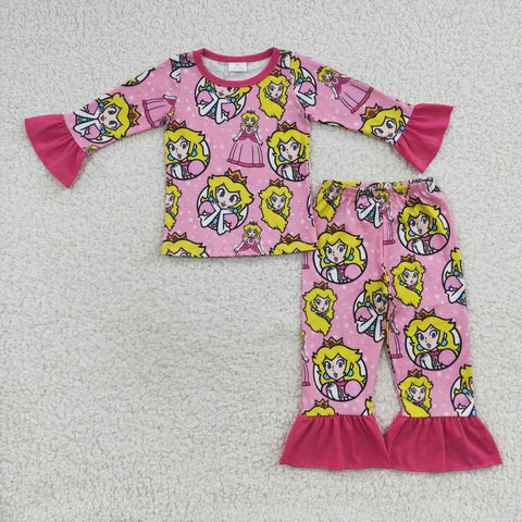 GLP0611 Princess Pink Girl's Pajamas Set