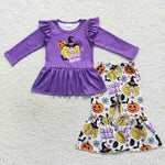 GLP0659 Halloween Spooky Barbie Purple Girl's Set