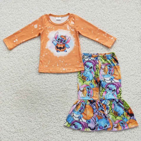 GLP0677 Cartoon Pumpkin Girl's Set