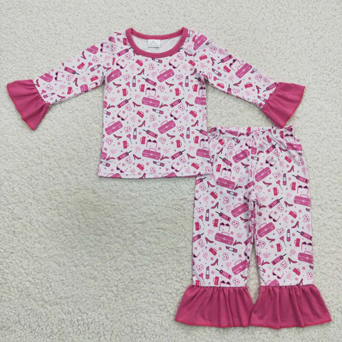 GLP0701 Barbie Pink Girl's Pajamas Set