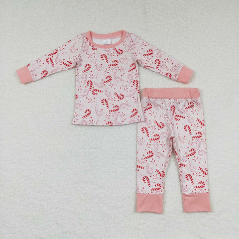 GLP0738 Candy Cane Pink Pajamas Set