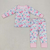 GLP0742 Flower Pink Pajamas Set