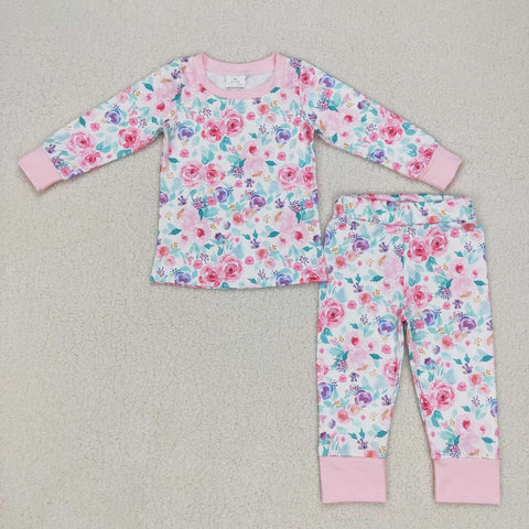 GLP0742 Flower Pink Pajamas Set