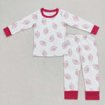 GLP0793 Football Red Kids Pajamas Set