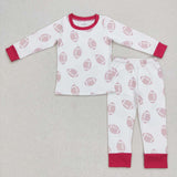 GLP0793 Football Red Kids Pajamas Set